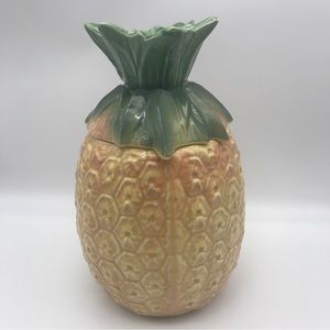 Vintage 1950s McCoy  Pineapple Cookie Jar 10” Mid Century Modern MCM Tropical
